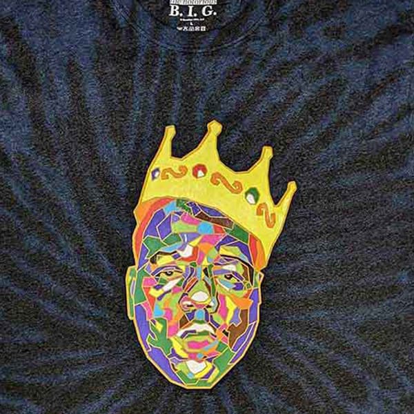 Biggie Smalls Crown Dye Wash T Shirt