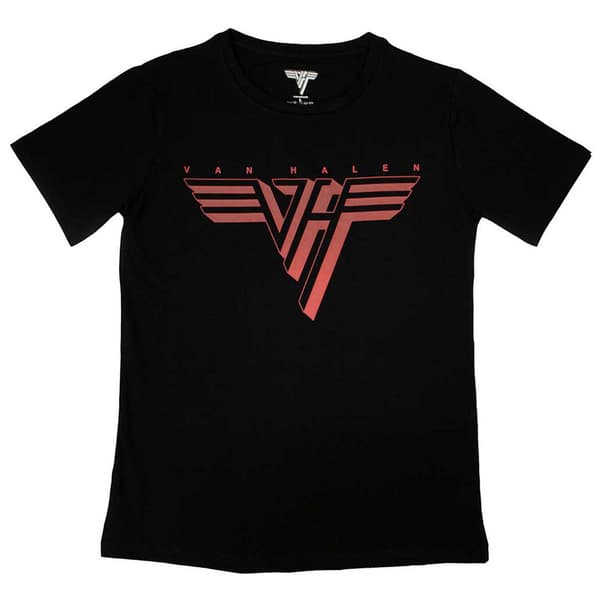 Van Halen Classic Red Logo Skinny Fit T Shirt Black M