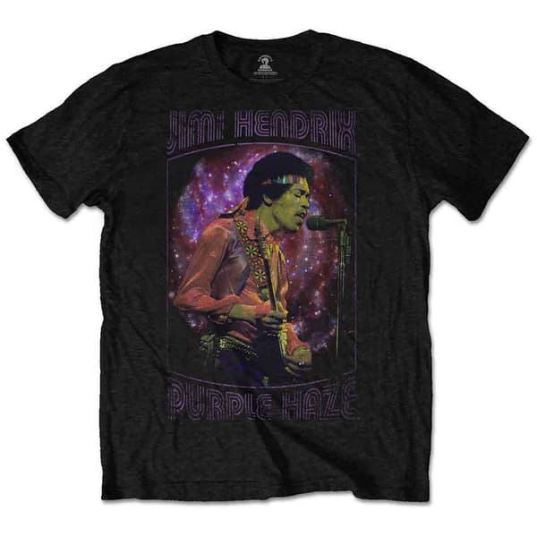Jimi Hendrix Purple Haze Frame T Shirt Black S