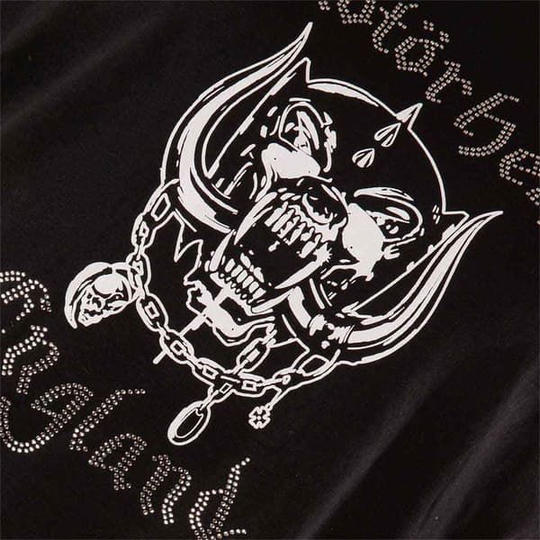 Motorhead England Diamante Logo Skinny Fit T Shirt
