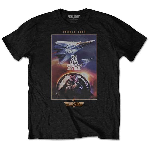 Top Gun Wingman Poster T Shirt Black XL