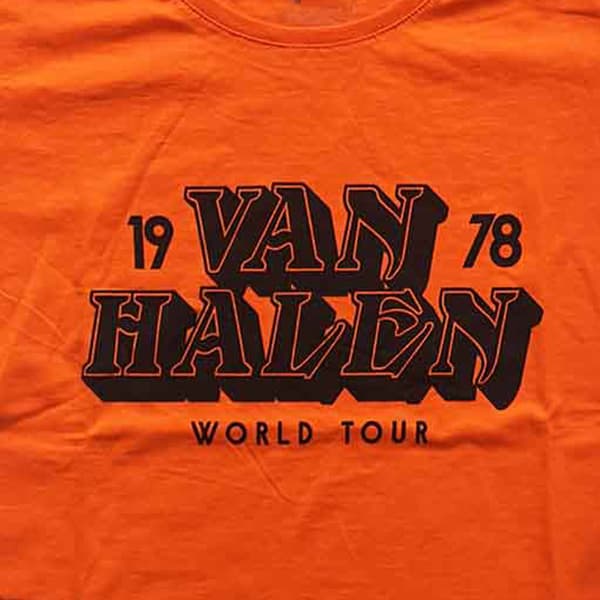 Van Halen World Tour 78 Skinny Fit T Shirt