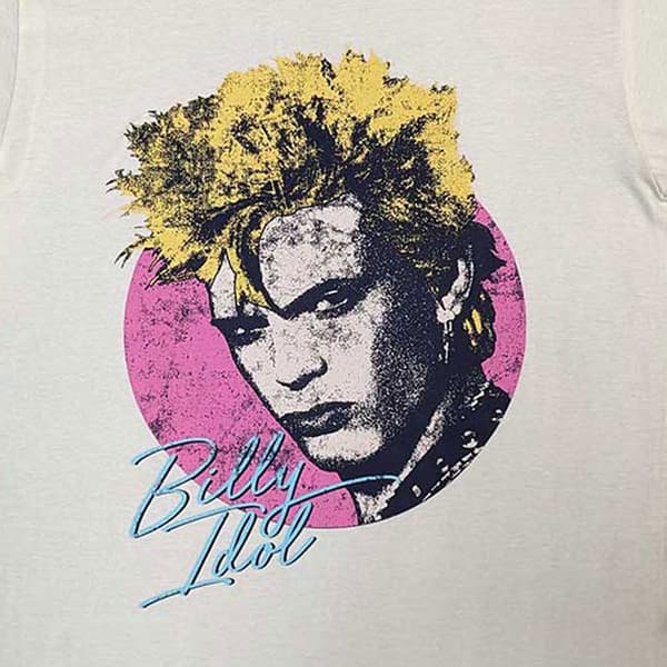 Billy Idol Circle Illustration T Shirt