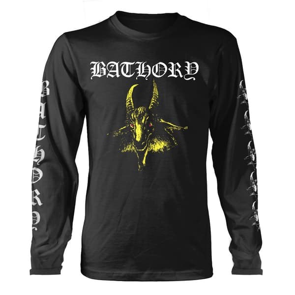 Bathory Goat Band Logo Long Sleeve T Shirt Black S