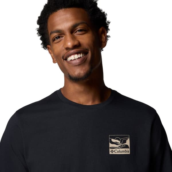 Columbia Explorers Canyon Back SS Tee 2036451003, Man, T-shirt, Svart