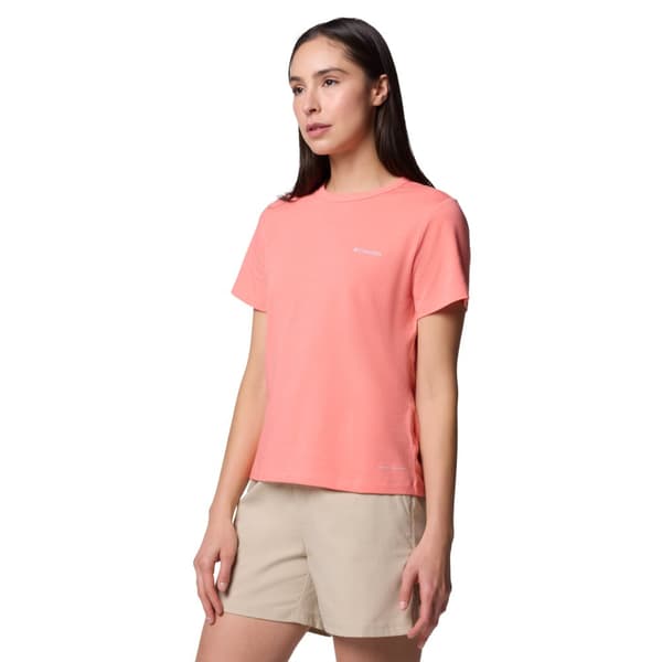 Columbia Sun Trek W SS II Tee 2119711685, Kvinna, T-shirt, Rosa