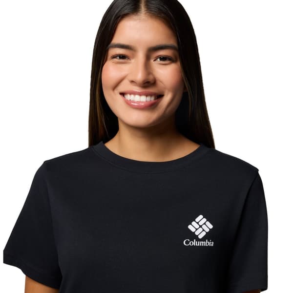 Columbia Rolling Bend Graphic SS Tee 2120021011, Kvinde, T-shirt, Sort