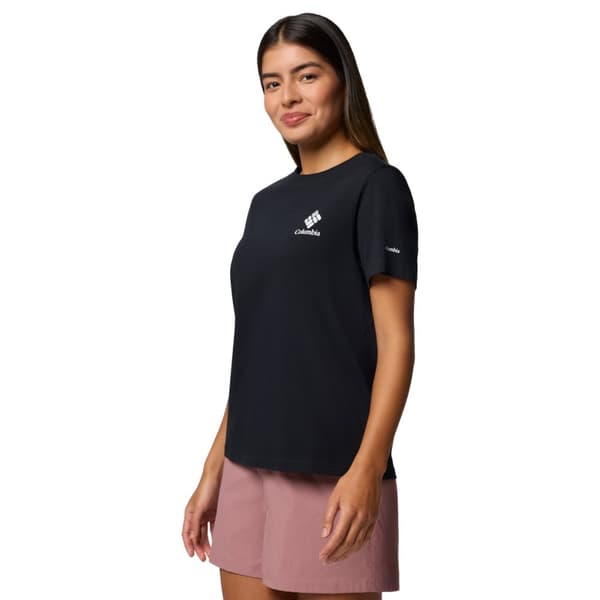 Columbia Rolling Bend Graphic SS Tee 2120021011, Kvinde, T-shirt, Sort