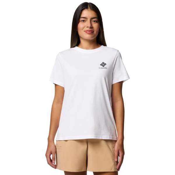 Columbia Rolling Bend Graphic SS Tee 2120021103, Kvinna, T-shirt, Vit
