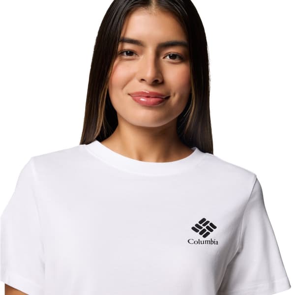 Columbia Rolling Bend Graphic SS Tee 2120021103, Kvinna, T-shirt, Vit
