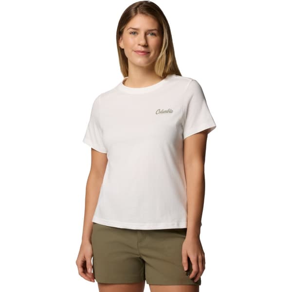 Columbia Rolling Bend Graphic SS Tee 2120021126, Kvinna, T-shirt, Beige