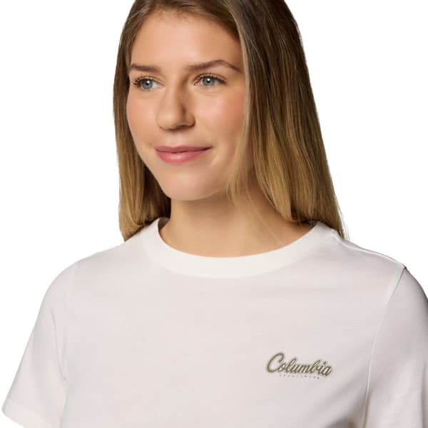 Columbia Rolling Bend Graphic SS Tee 2120021126, Kvinna, T-shirt, Beige