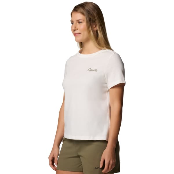 Columbia Rolling Bend Graphic SS Tee 2120021126, Kvinna, T-shirt, Beige