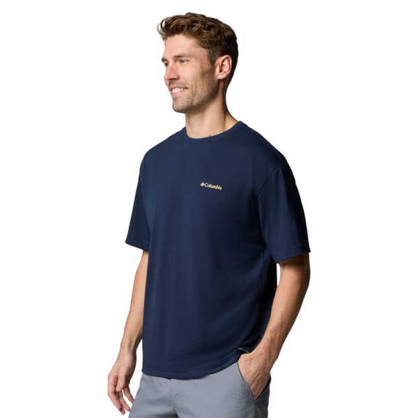 Columbia Cedar Trail Back Graphic Tee 2120381464, Man, T-shirt, Marinblå