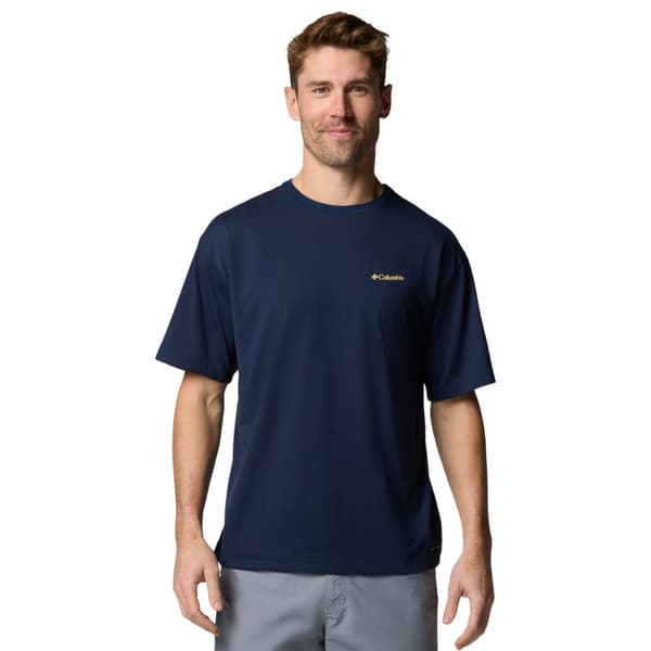 Columbia Cedar Trail Back Graphic Tee 2120381464, Man, T-shirt, Marinblå