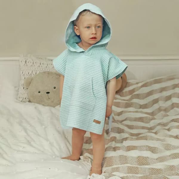 Kylpyponcho hupulla Mint Wafel S