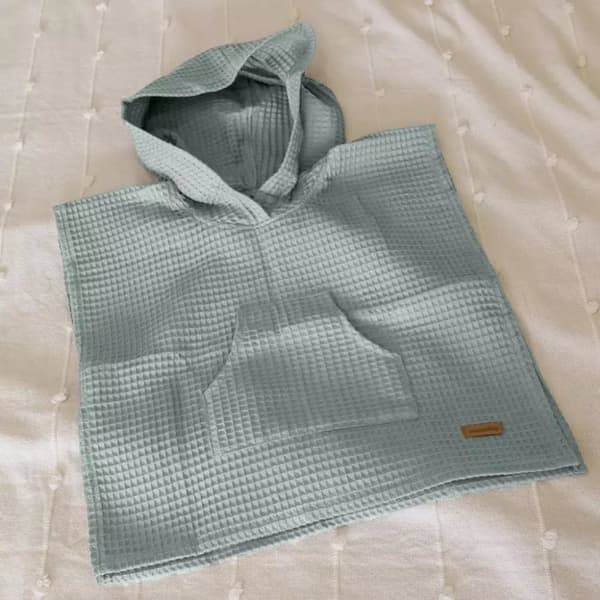 Badeponcho med hætte Pistacie M