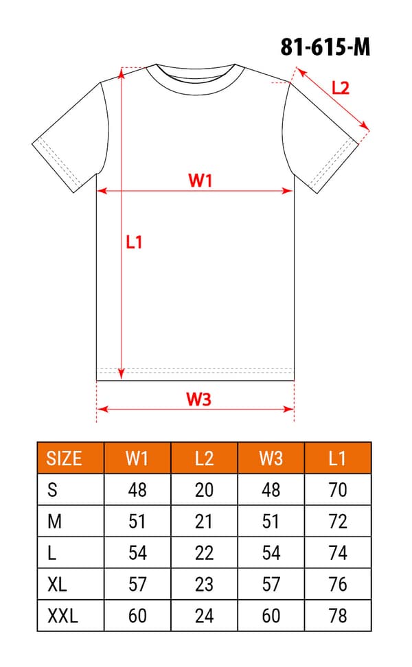 HD+ arbejds-T-shirt, størrelse M