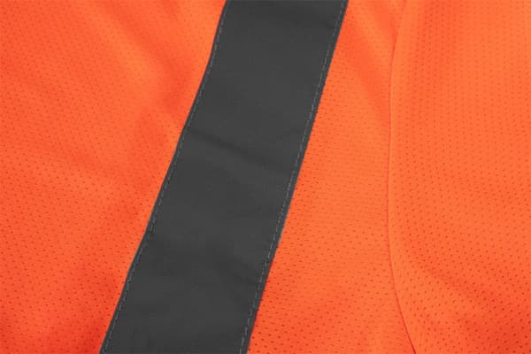 Varoitus T-paita, tumma alaosa, oranssi, koko S