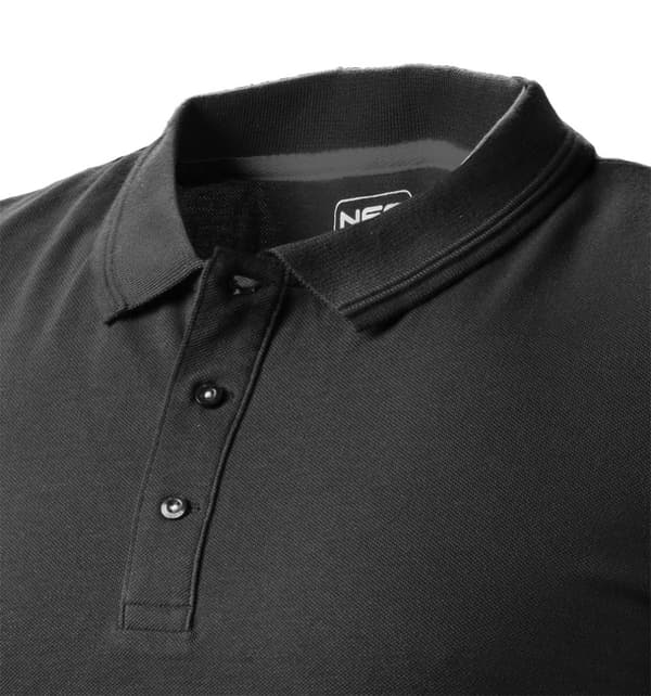 DENIM poloshirt, sort, str. M