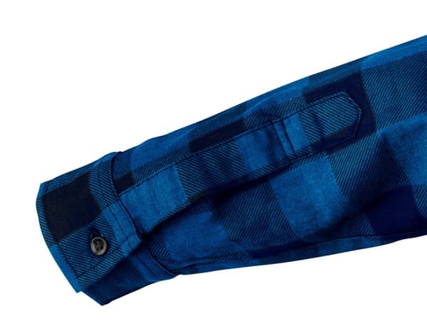 Flanelskjorte, marineblå, størrelse XXL