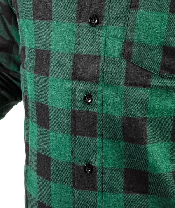 Flanelskjorte, grøn, str. XXL