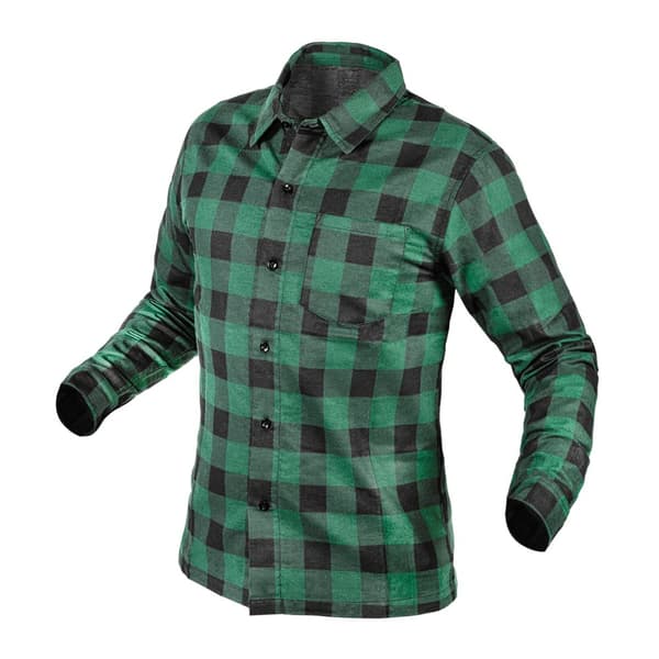 Flanelskjorte, grøn, str. XXL