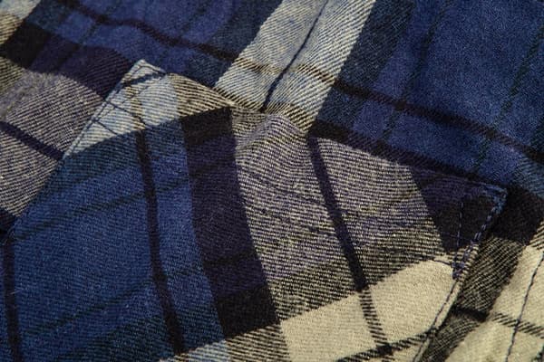 Marinblå, oliv och svart flanellskjorta, storlek XXL