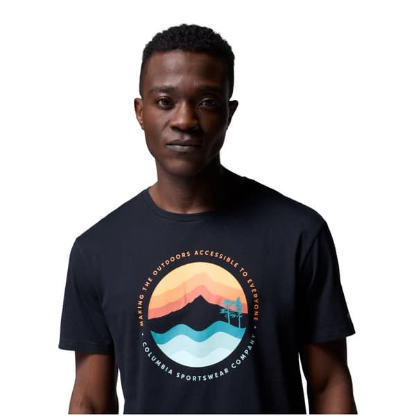 Columbia Path Lake II Graphic Tee 1934814024, Man, T-shirt, Svart