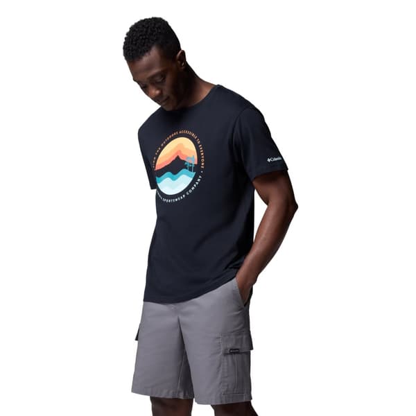 Columbia Path Lake II Graphic Tee 1934814024, Man, T-shirt, Svart