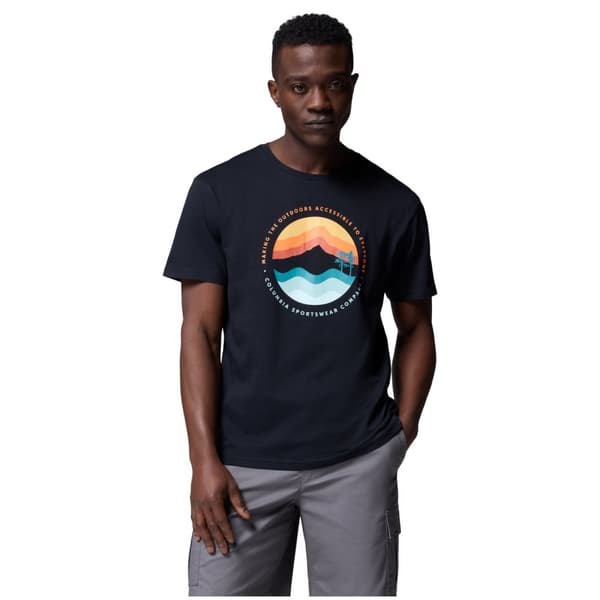 Columbia Path Lake II Graphic Tee 1934814024, Man, T-shirt, Svart