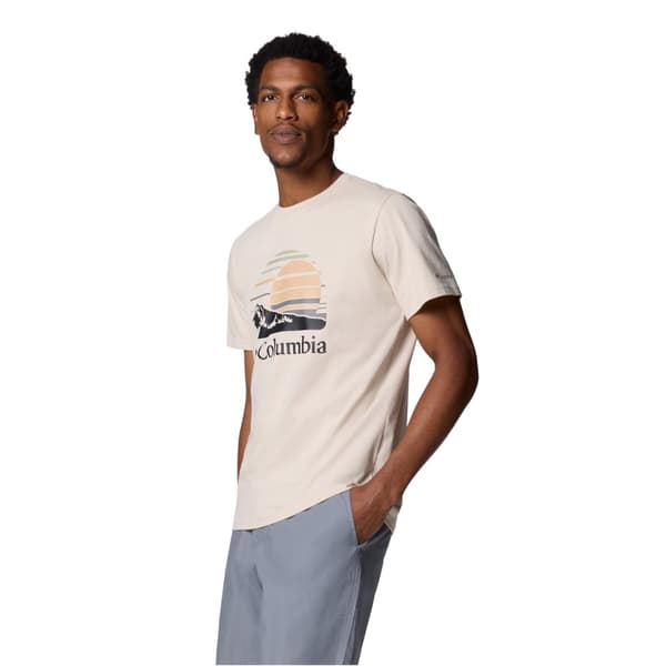 Columbia Path Lake II Graphic Tee 1934814281, Man, T-shirt, Beige
