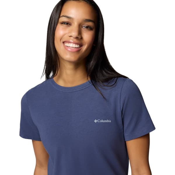 Columbia Sun Trek W SS II Tee 2119711466, Kvinna, T-shirt, Marinblå