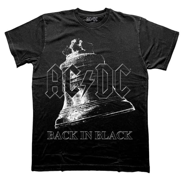 AC/DC Back In Black Bell Stone Wash T Shirt