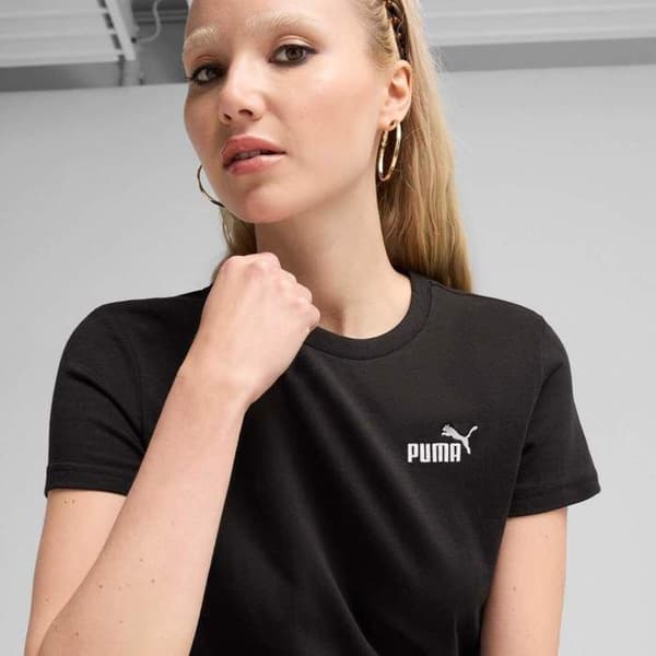 T-shirt Puma Ess Litet Logotv-shirt - Svart