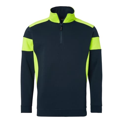 222 Sweat Navy/fluorescent yellow Unisex