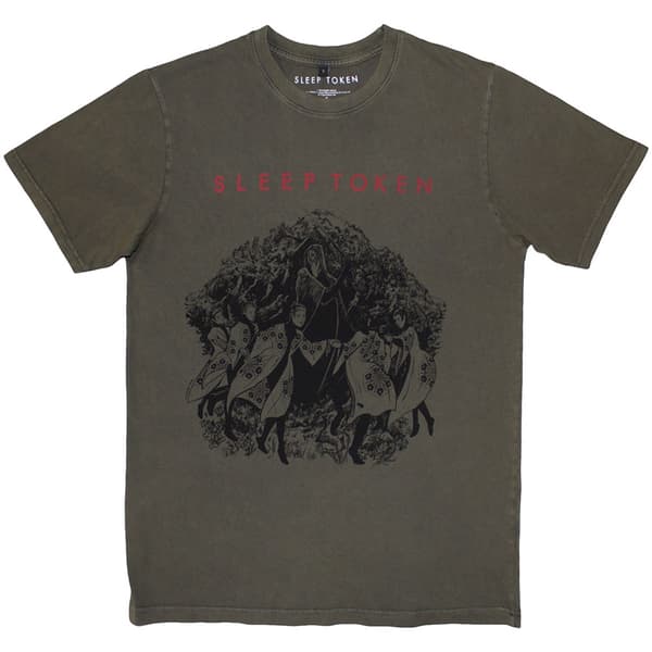 Sleep Token Unisex Stone Wash T-Shirt: The Love You Want (Green) (Small)