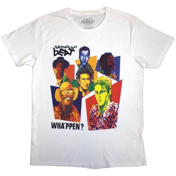 The English Beat Unisex T-Shirt: Wha'ppen Art Photo (White) (Medium)