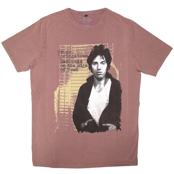 Bruce Springsteen Unisex Stone Wash T-Shirt: DOTEOT (Kashmir Red) (Small)
