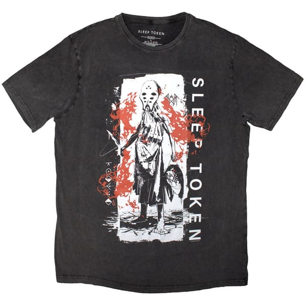 Sleep Token Unisex Stone Wash T-Shirt: Euclid (Charcoal Grey) (Small)