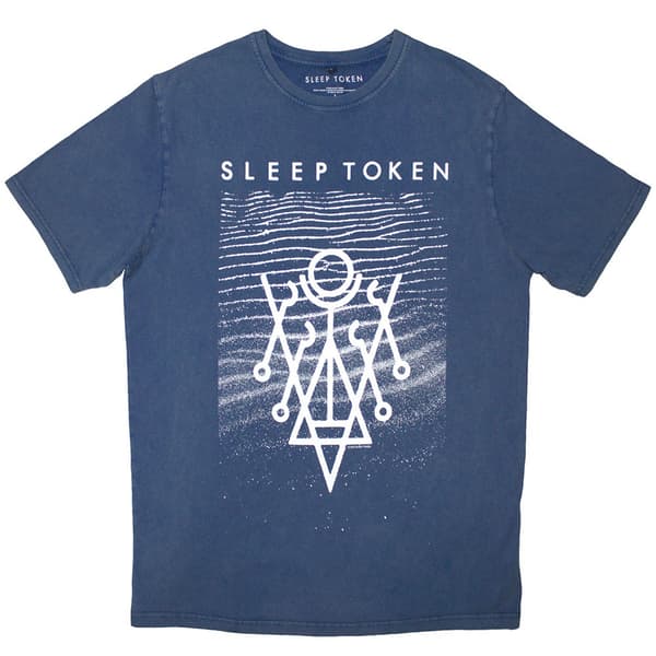 Sleep Token Unisex Stone Wash T-Shirt: Give (Denim Blue) (Large)