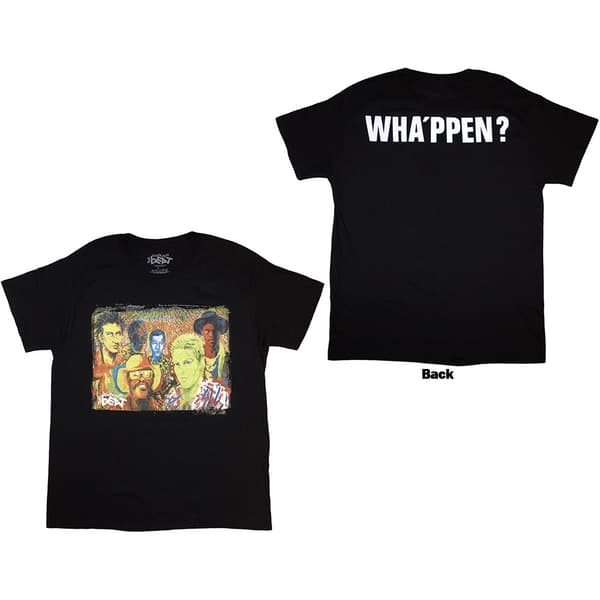 The English Beat Unisex T-Shirt: Wha'ppen F&B (Black) (Back Print) (X-Large)