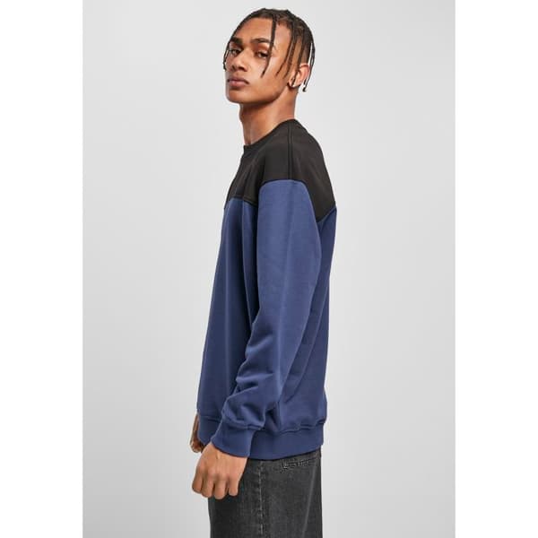 Sweatshirt - Urban Classics - Rundhals - Långa ärmar - Frotté - Svart/mörkblå
