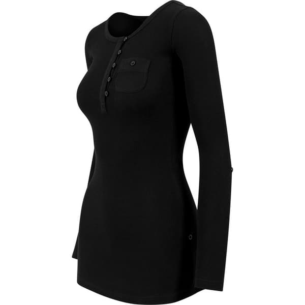 T-shirt dam - URBAN CLASSICS - Lång ficka - Tight fit - Kortärmad - Svart