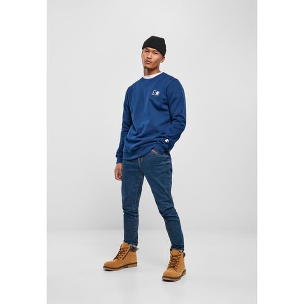 Sweatshirt - Urban Classics - Starter - Mörkblå - Långa ärmar - Rundad hals