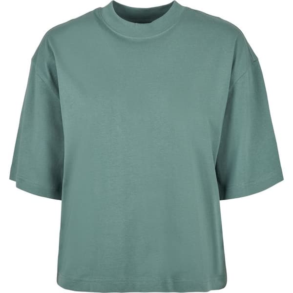 T-shirt dam - Urban Classics - Oversized - 100% ekologisk bomull - Rundad hals - Grön