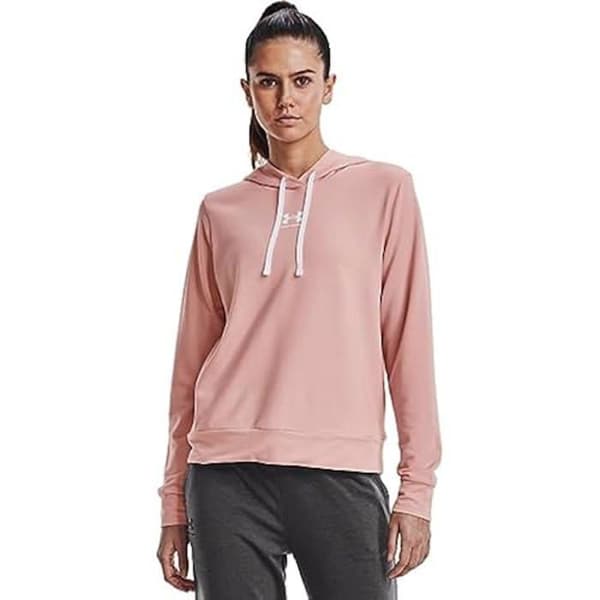 Huvtröja - UNDER ARMOR - Ua Rival Terry - Långa ärmar - Dam - Rosa