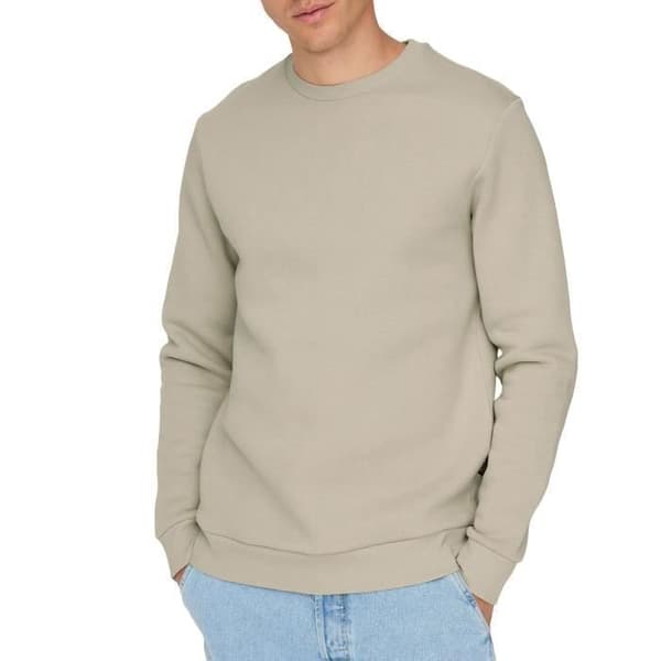 Dra - Only & Sons - Ceres Life - Beige - Rundad krage - Långa ärmar