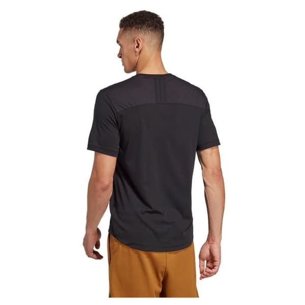 Yoga-T-Shirt - Adidas - Base Tee - Svart-Kol - AEROREADY - Andningsbar