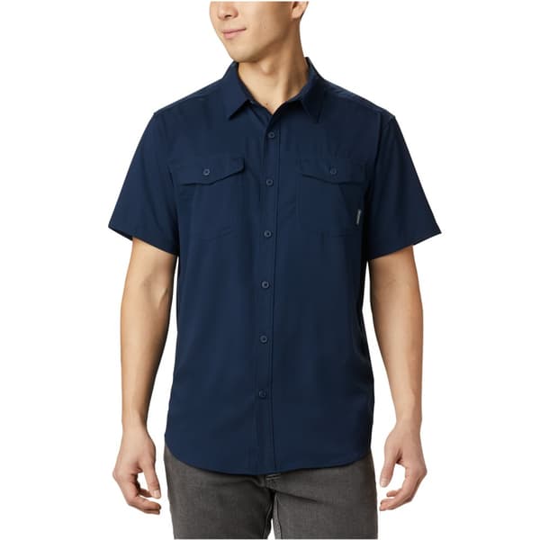 Columbia Utilizer II Solid Short Sleeve Shirt 1577762464, Man, Skjortor, Marinblå